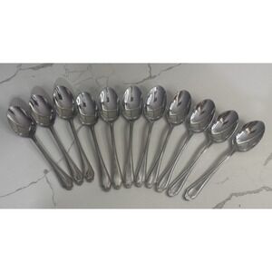 Vintage Crown Design Churchill Silver Co 18/10 Stainless 7" Dinner Spoons 11
